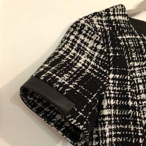 Banana Republic Black (Leather) & White Dress